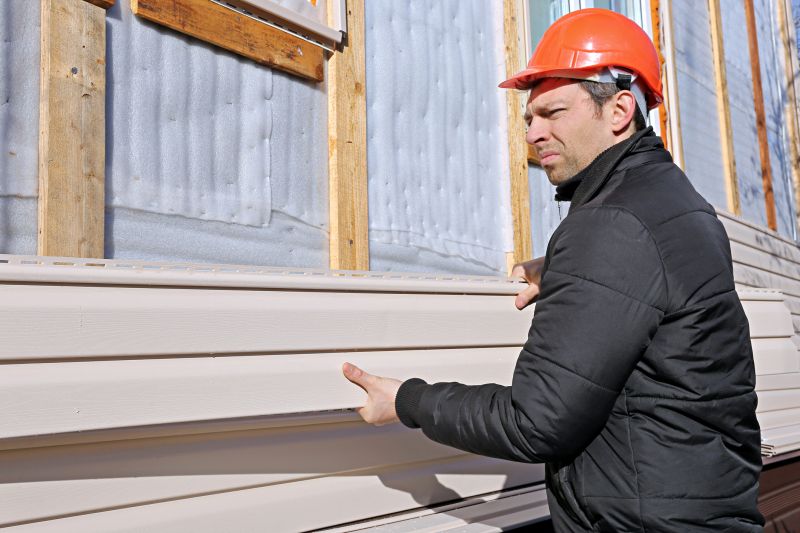 Vinyl Siding Repair Installation - Mid-Process